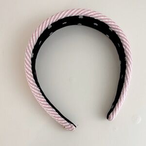 Pink and Black Striped Lele Headband